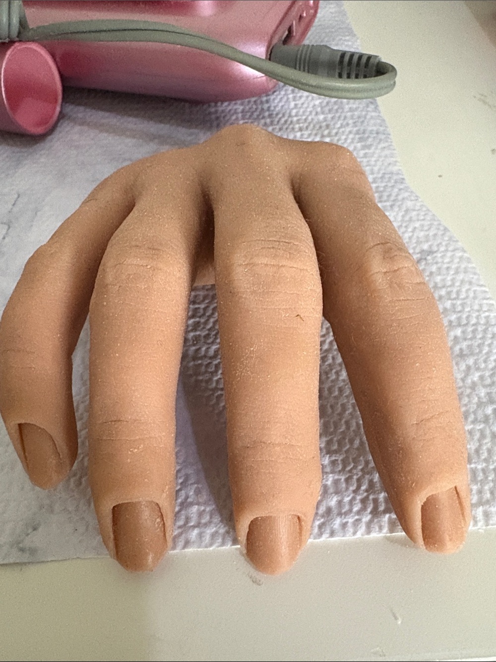 Lifelike Practice Mannequin Hand in Flesh Tone for Nail Training